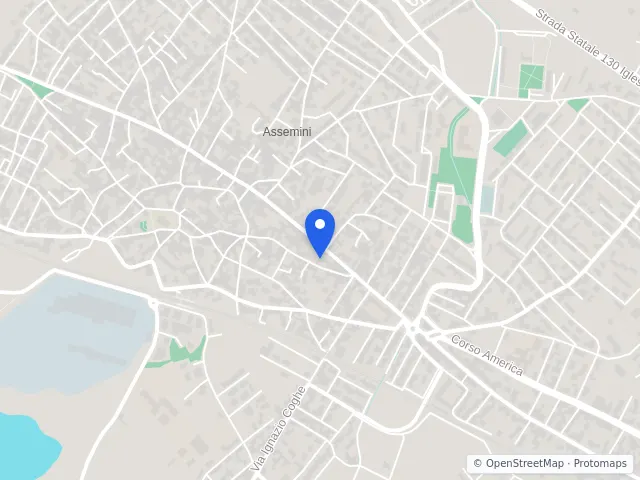 Mappa di Assemini, Cagliari