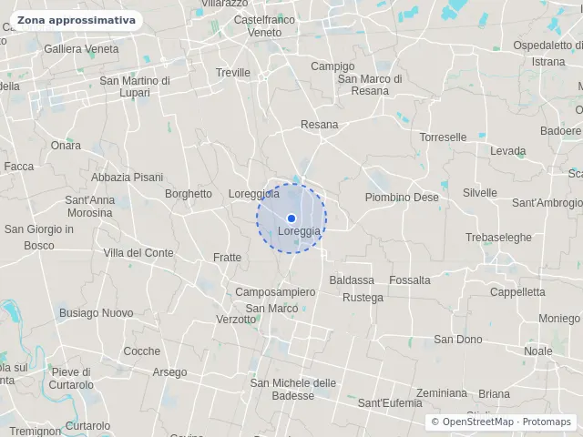 Mappa di Loreggia, Padova