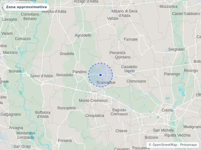 Mappa di Palazzo Pignano, Cremona
