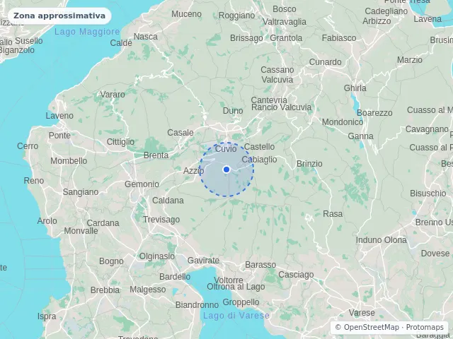Mappa di Cuvio, Varese