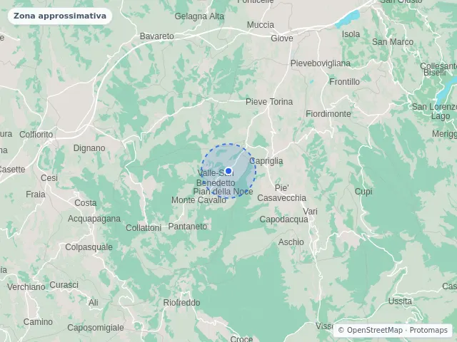 Mappa di Pieve Torina, Macerata