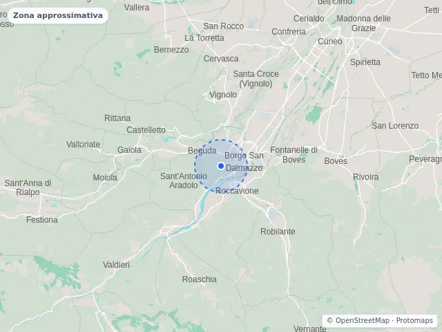 Mappa di Borgo San Dalmazzo, Cuneo
