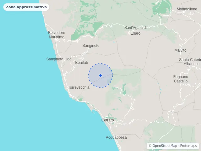 Mappa di Bonifati, Cosenza