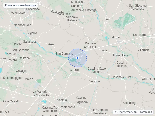 Mappa di Carisio, Vercelli