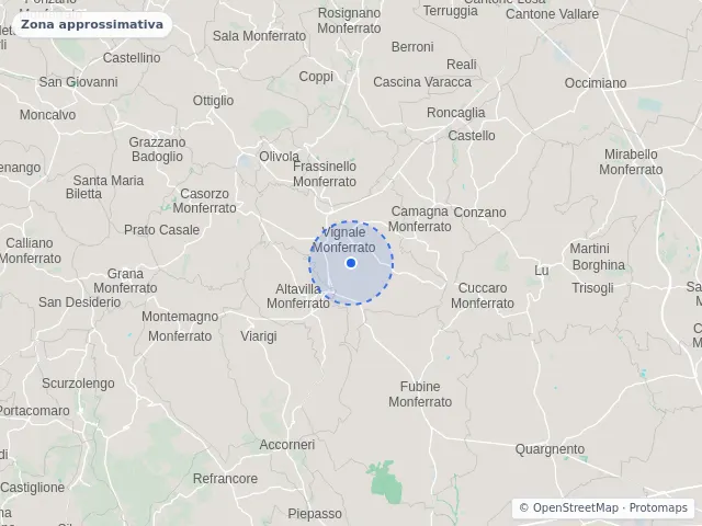 Mappa di Vignale Monferrato, Alessandria