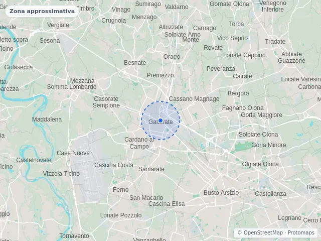 Mappa di Gallarate, Varese