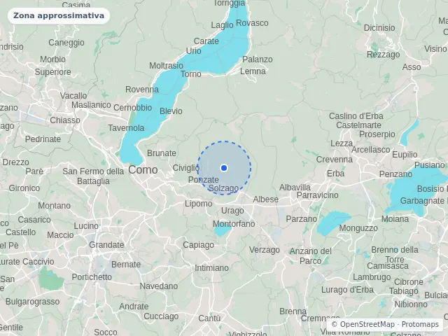 Mappa di Tavernerio, Como