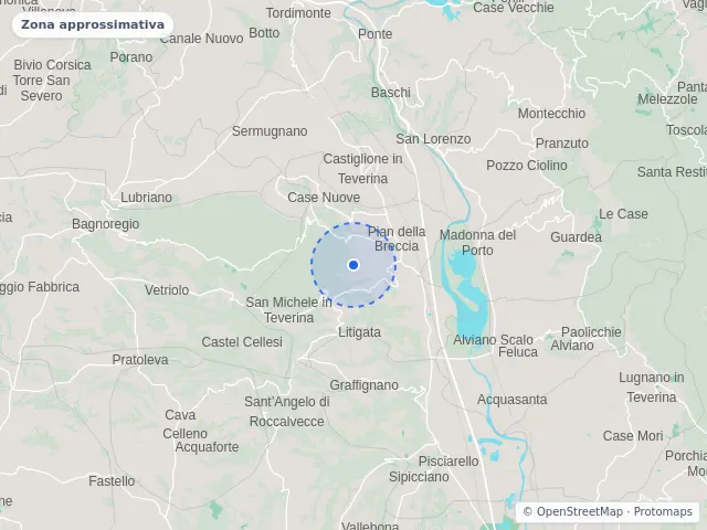 Mappa di Civitella d'Agliano, Viterbo