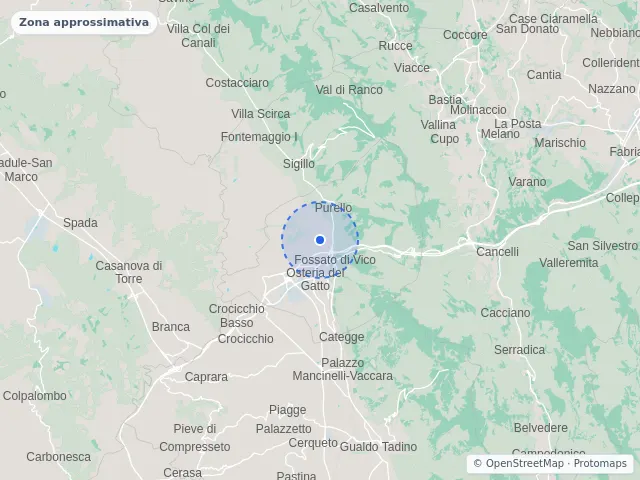 Mappa di Fossato di Vico, Perugia