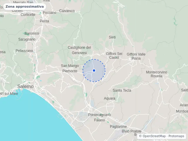 Mappa di San Cipriano Picentino, Salerno