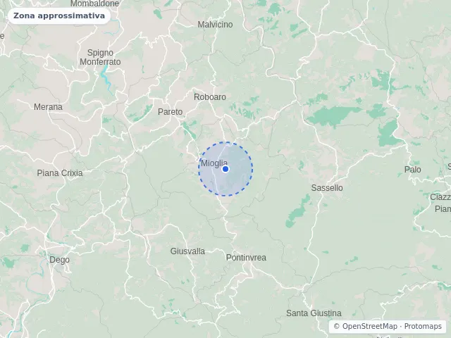 Mappa di Mioglia, Savona