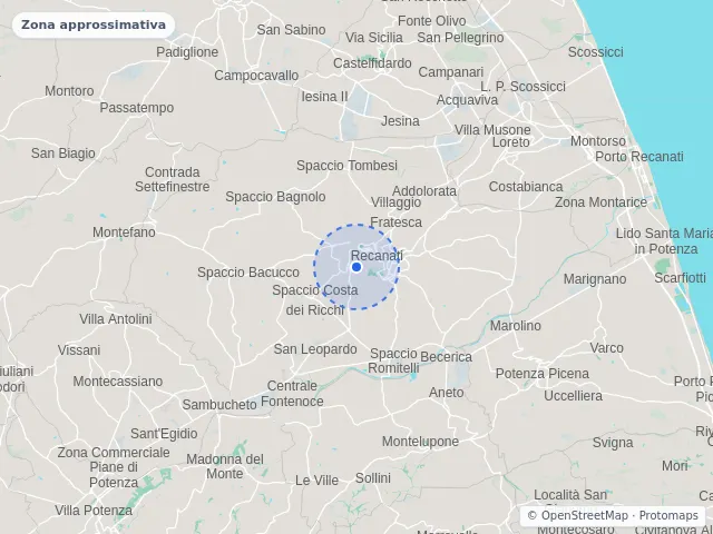 Mappa di Recanati, Macerata
