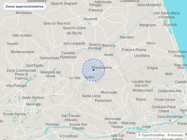 Mappa di Montelupone, Macerata