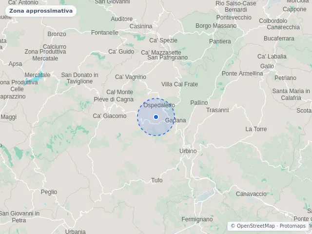 Mappa di Urbino, Pesaro e Urbino