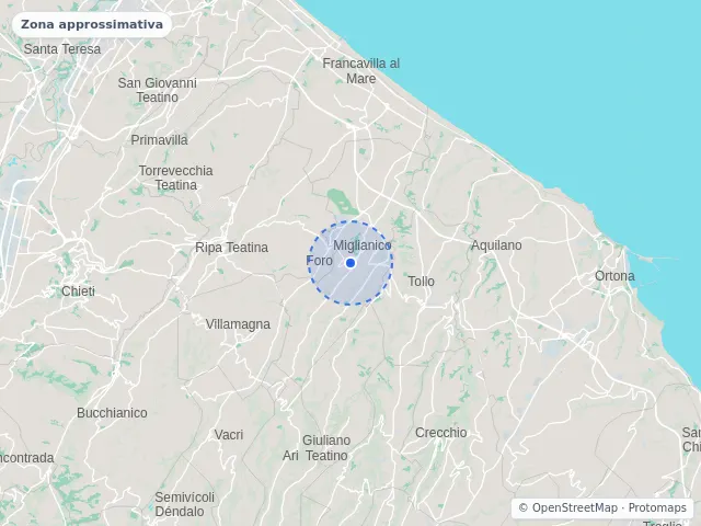 Mappa di Miglianico, Chieti
