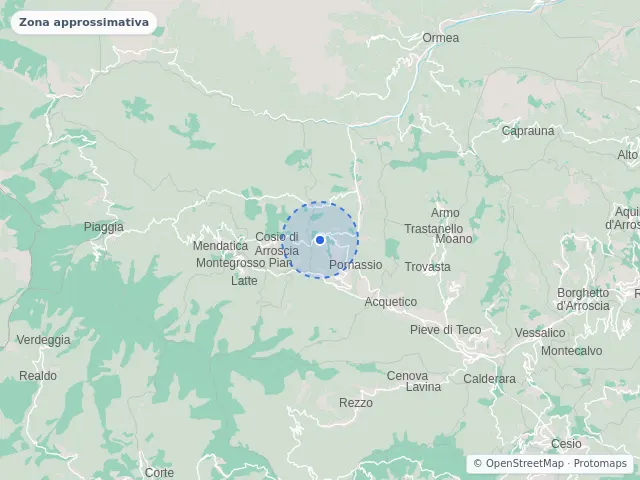Mappa di Pornassio, Imperia