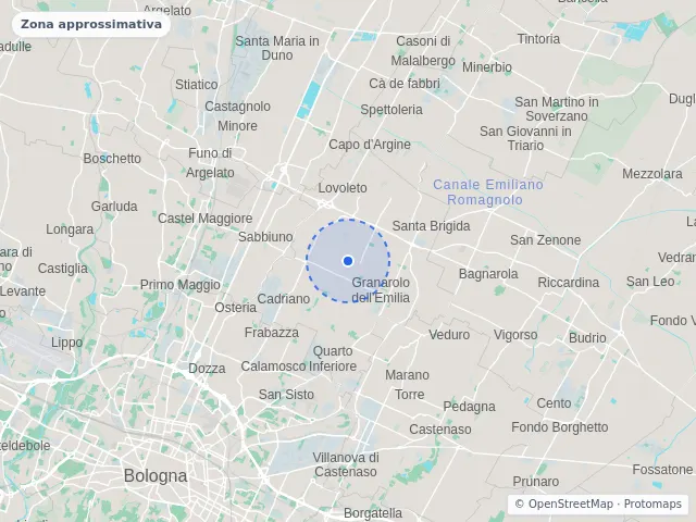 Mappa di Granarolo dell'Emilia, Bologna