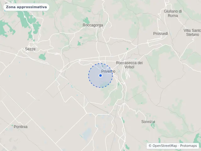 Mappa di Priverno, Latina