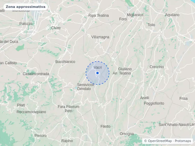 Mappa di Vacri, Chieti