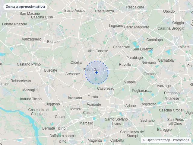 Mappa di Busto Garolfo, Milano