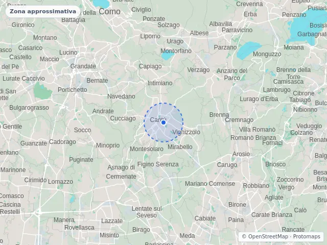 Mappa di Cantù, Como