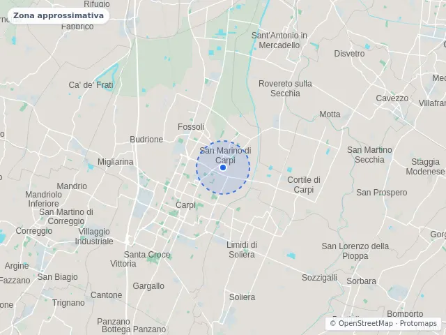 Mappa di Carpi, Modena