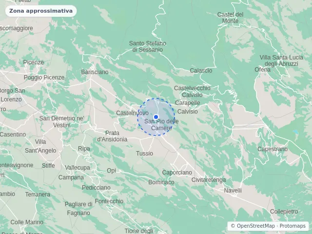 Mappa di San Pio delle Camere, L'Aquila