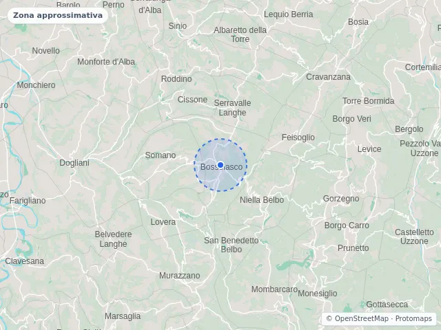 Mappa di Bossolasco, Cuneo