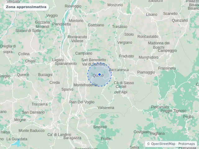 Mappa di San Benedetto Val di Sambro, Bologna