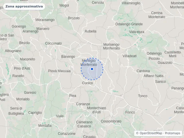 Mappa di Montiglio Monferrato, Asti