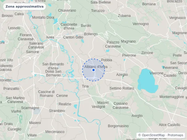 Mappa di Albiano d'Ivrea, Torino