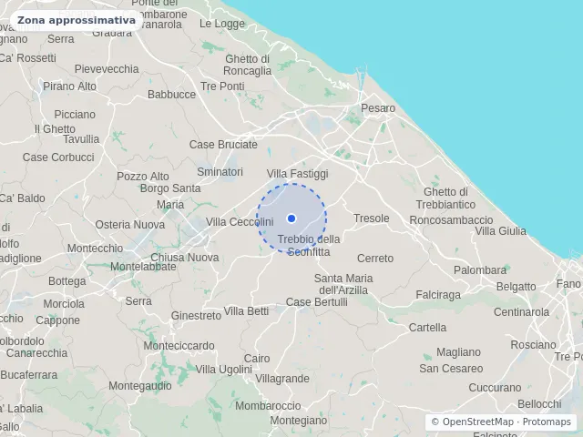 Mappa di Pesaro, Pesaro e Urbino