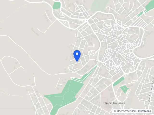 Mappa di Tempio Pausania, Sassari