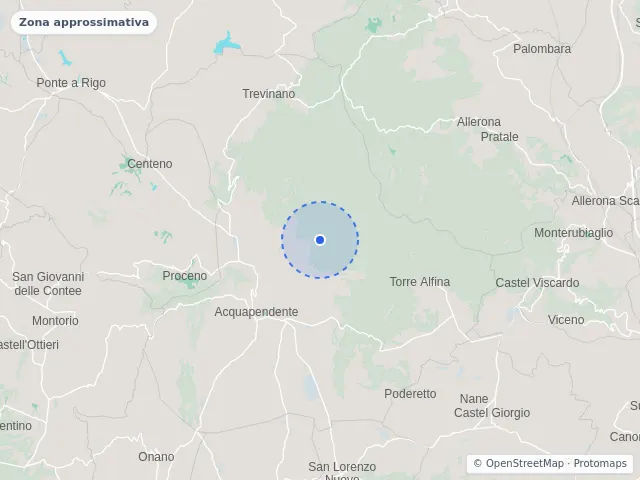 Mappa di Acquapendente, Viterbo