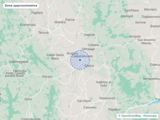 Mappa di Castelraimondo, Macerata