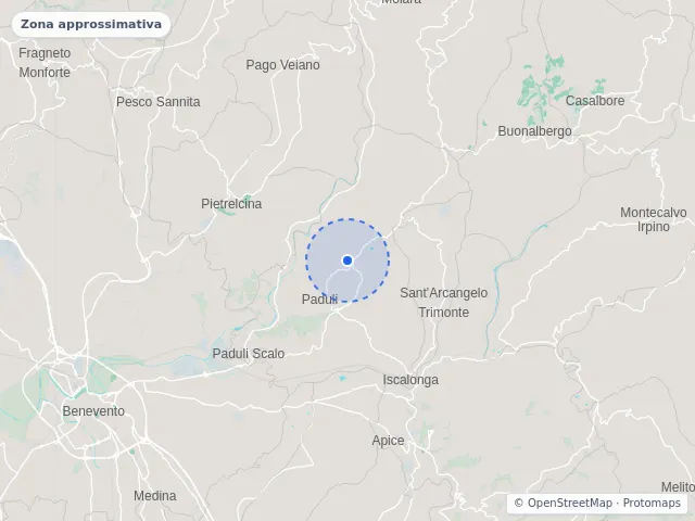 Mappa di Paduli, Benevento