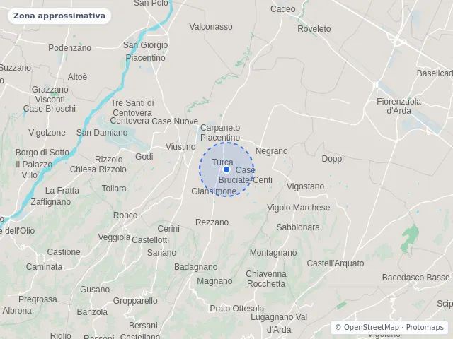 Mappa di Carpaneto Piacentino, Piacenza