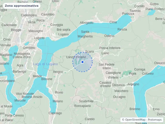 Mappa di Alta Valle Intelvi, Como