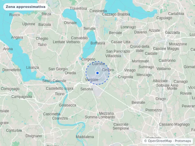 Mappa di Vergiate, Varese