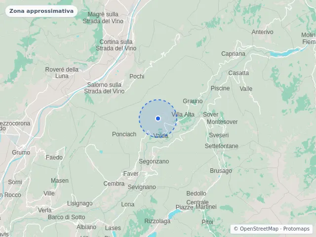 Mappa di Altavalle, Trento