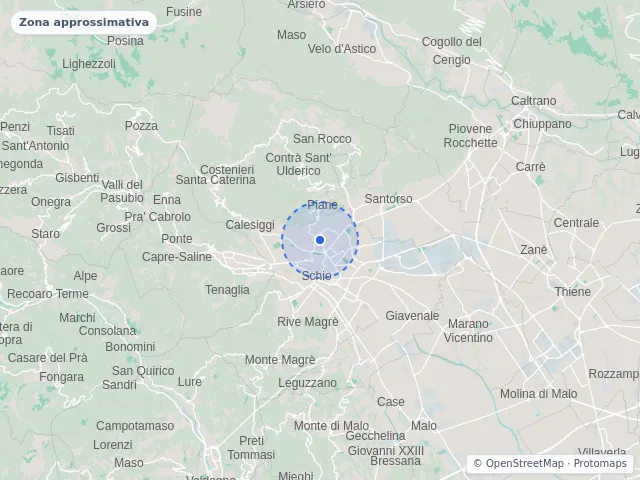 Mappa di Schio, Vicenza