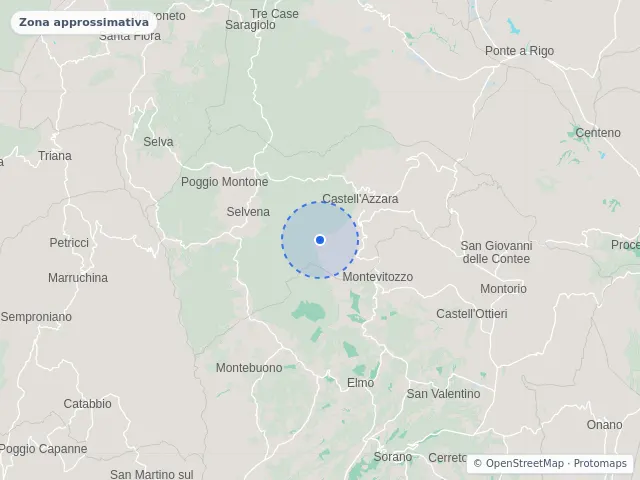 Mappa di Castell'Azzara, Grosseto