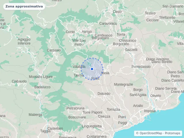 Mappa di Vasia, Imperia