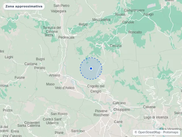 Mappa di Cogollo del Cengio, Vicenza