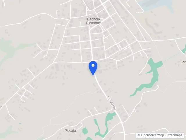Mappa di Bagnolo Piemonte, Cuneo