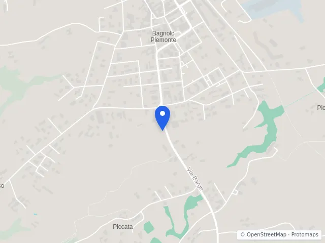 Mappa di Bagnolo Piemonte, Cuneo