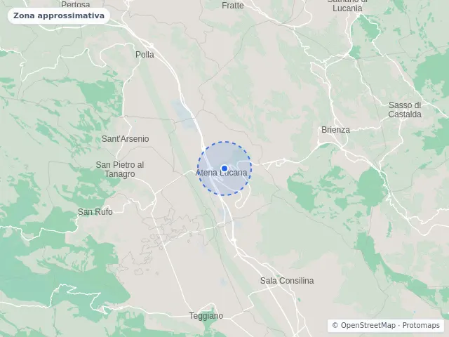 Mappa di Atena Lucana, Salerno