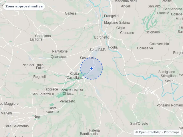 Mappa di Civita Castellana, Viterbo