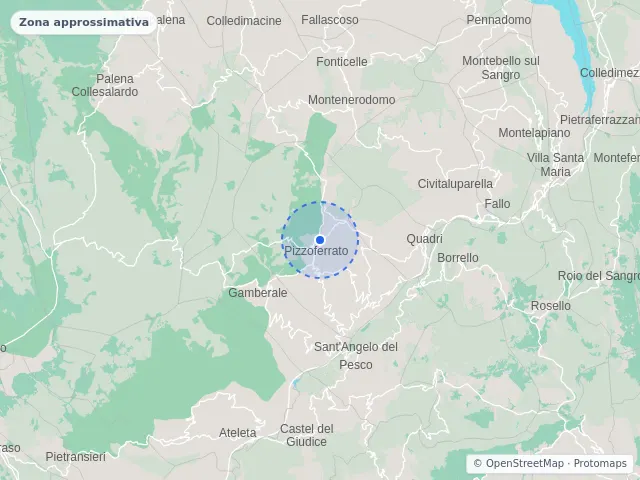 Mappa di Pizzoferrato, Chieti