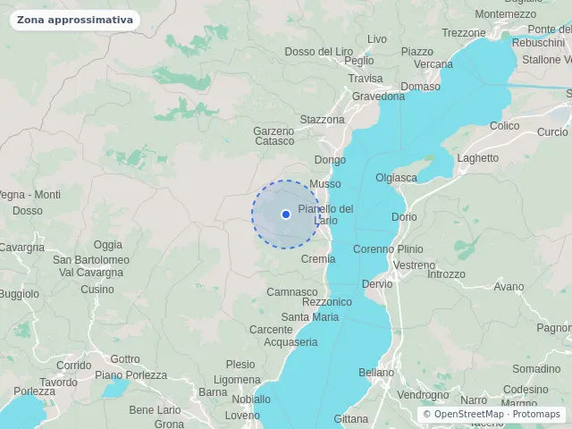 Mappa di Pianello del Lario, Como